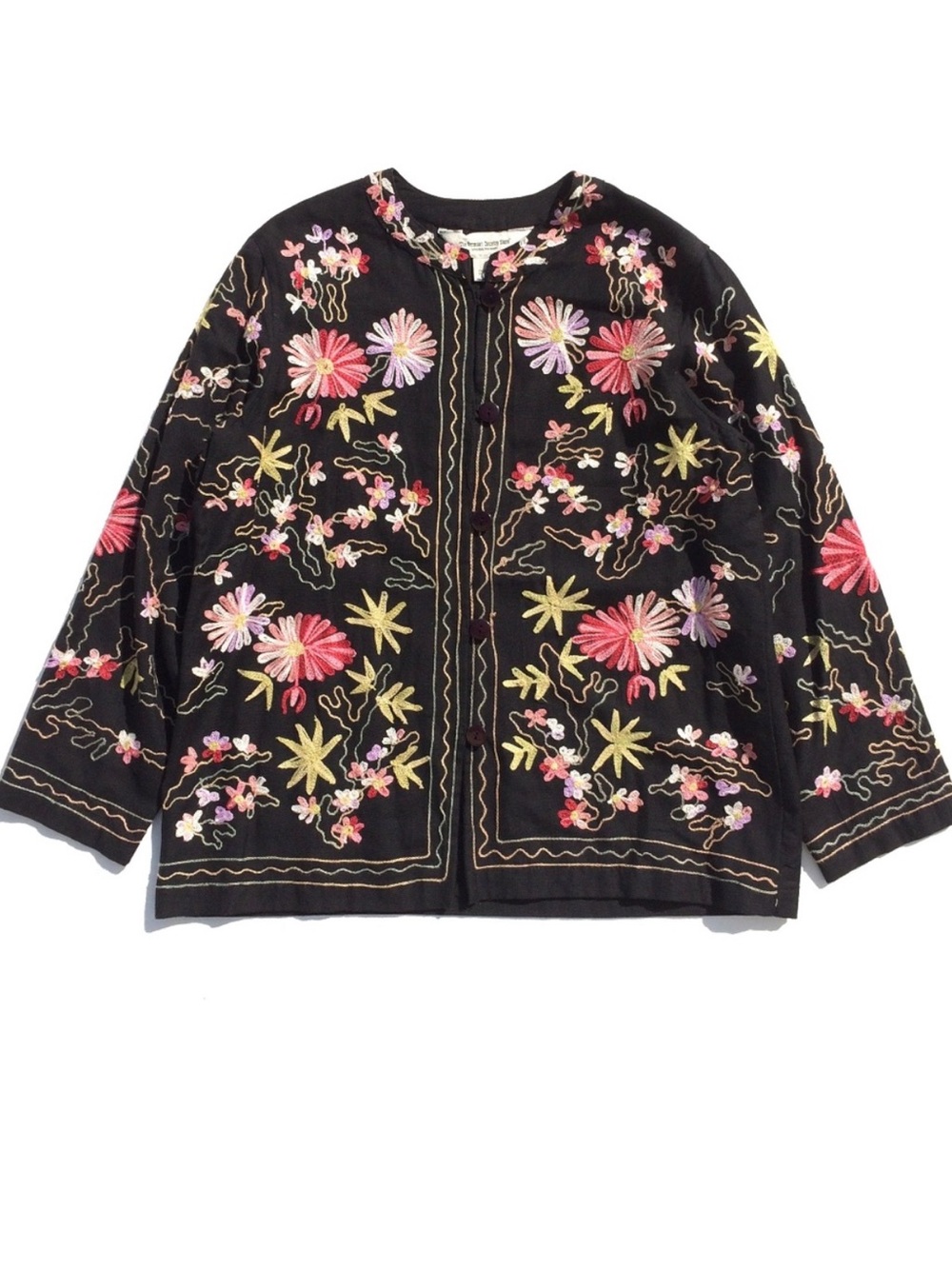 The Vermont Country Store Embroidered Cotton Blend Jacket Size L NWT